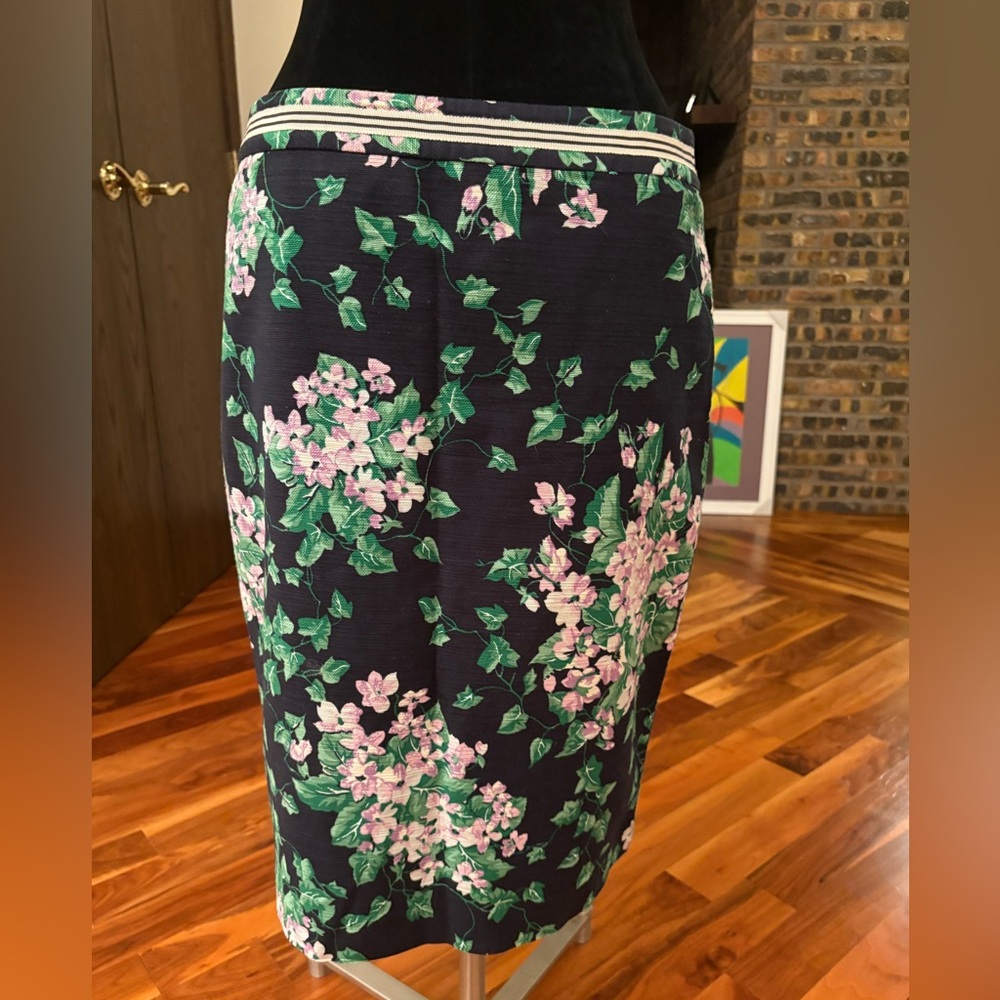 Talbots Black Floral Skirt, ECU